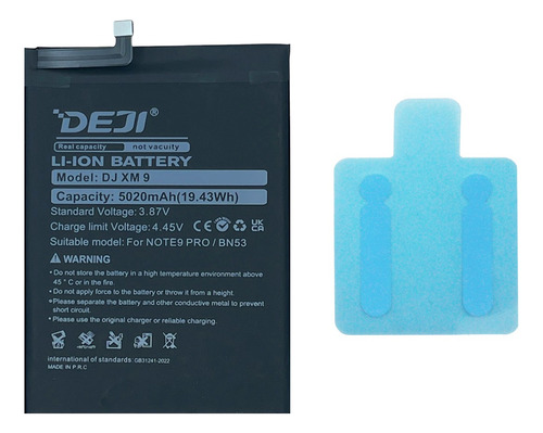 Bateria Compatible Con Redmi Note 9 Pro 4g Bn53 Deji