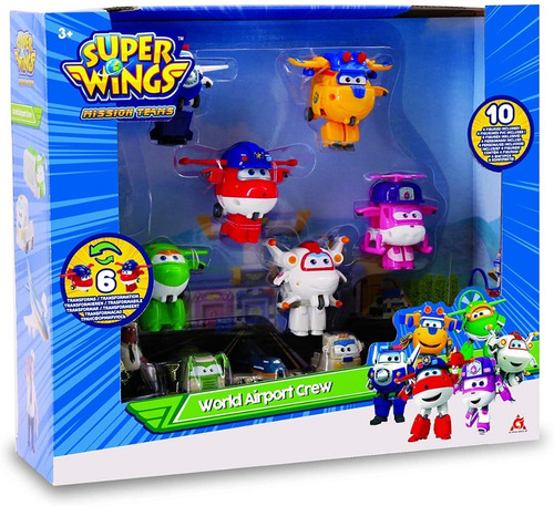 Super Wings | Paquete De 10 Mini Figuras Transformables 