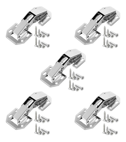 5x Bisagras De Gabinete Bisagras Ocultas 10,3 Cm X 4,4 Cm