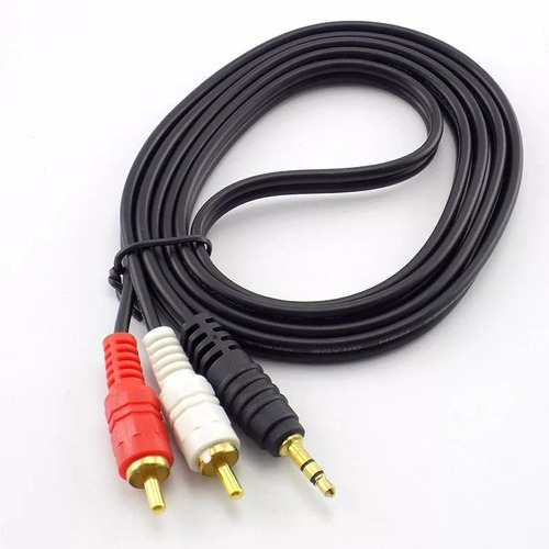 Cable De 3.5 Jack A 2 Rca De Celular Pc Laptop A Planta