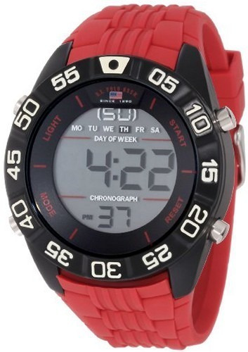 Reloj U.s. Polo Assn. Us9229 Rojo Negro Digital