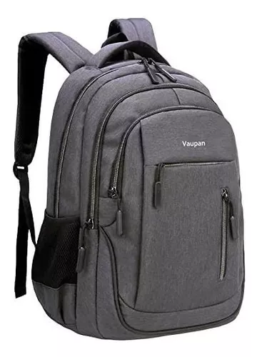 Mochila Para Laptop C/ Gran Capacidad Y Bolsillos-gris Claro