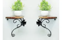 Comprar Wood Store Soporte Pared Madera Hierro Forjado Hogar