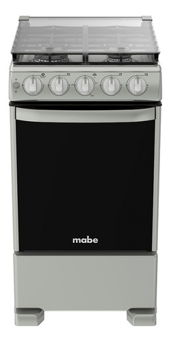 Estufa Mabe Profesional EM5051CFI a gas/eléctrica 4 quemadores  silver 120V puerta con visor 63L