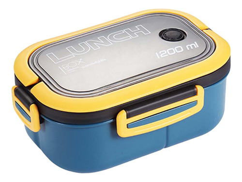 Bento Box Lunch Container 2 Capas 3 Compartimentos Fácil De