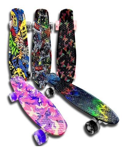 Patineta Tabla Skate Penny Mini Long Estampada Juguete