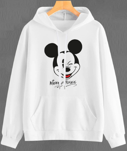 Buzo Blanco Saco Hoodies,  Mickey Mouse