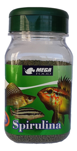 Ração Spirulina 150g Mega Food Com Alho Para Peixes
