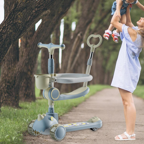 Patinete De 3 Ruedas, Patinete Para Niños, Juguete Azul