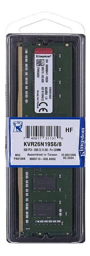 Memoria Ram Kingston 8gb 2666mhz Ddr4