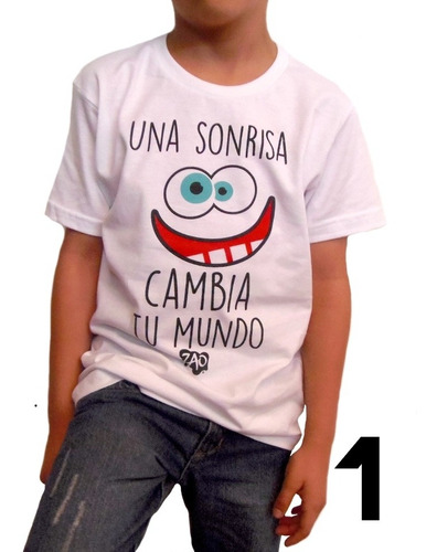 Imagen 1 de 9 de Franelas Niño Niña Juveniles Mensajes Positivos