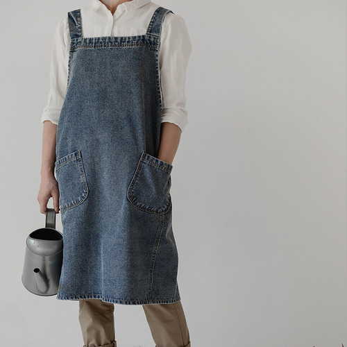 (bl) Delantal De Cocina For Mujer, Delantal De Algodón La
