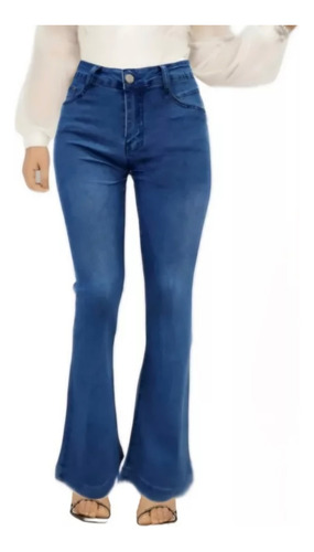 Jeans Flare Push Up Calce Perfecto Moda Mujer