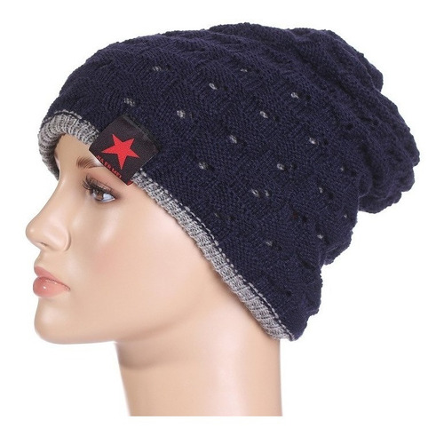 Beanie Chullo Color Negro Unisex Hombre