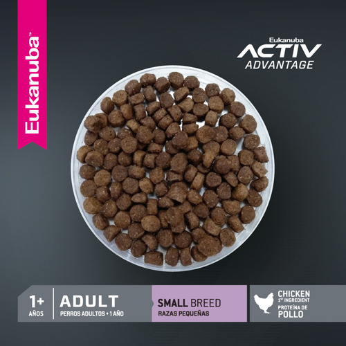 Alimento Eukanuba Perro Adulto de raza pequeña sabor mix en bolsa de 3 kg