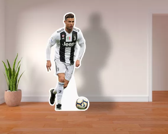 Figura Tamaño Real Cristiano Ronaldo Uniforme Juventus
