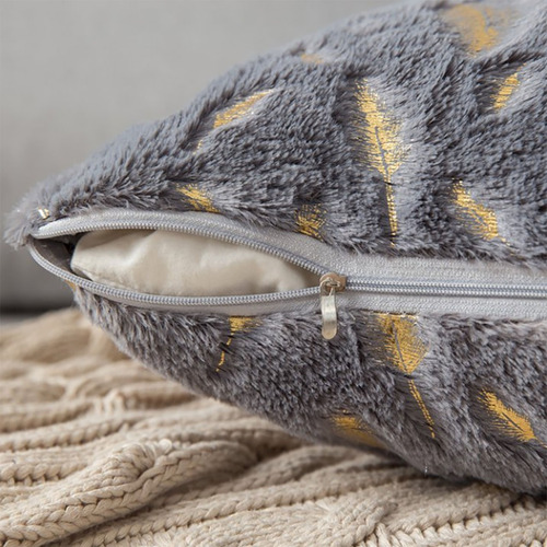 Funda De Almohada Cuadrada Decorativa De 2 Piezas 45 X 45 Cm Gris