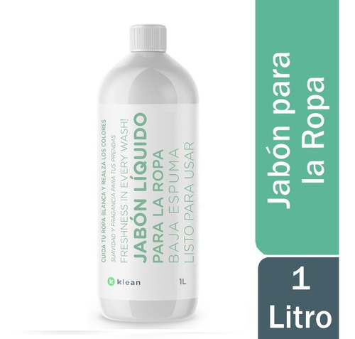 Jabon Liquido Para La Ropa Klean Botella 1 Litro