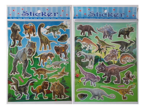 Pack Dinos: Revista + Crayones +stickers + 2 Dinos P/ Armar