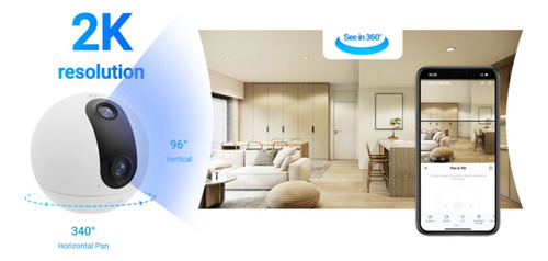 Cámara Ip Wifi Doble Lente 2k 3mp C60p Motorizada Ezviz Blanco