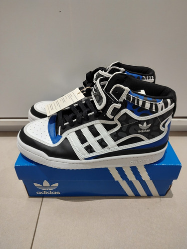 Zapatillas adidas Forum Mid W Talle 40 Ar Blanco Y Azul