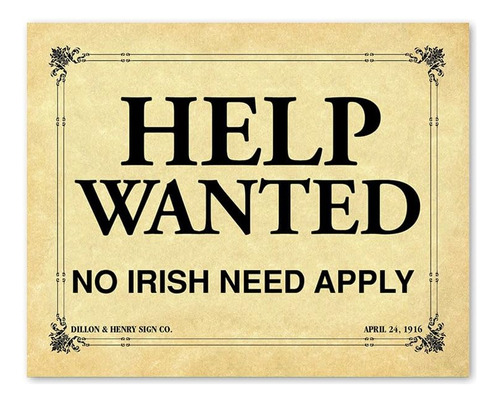 Se Busca Ayuda No Hay Necesidad Irlandesa (nina) Imprimir Re