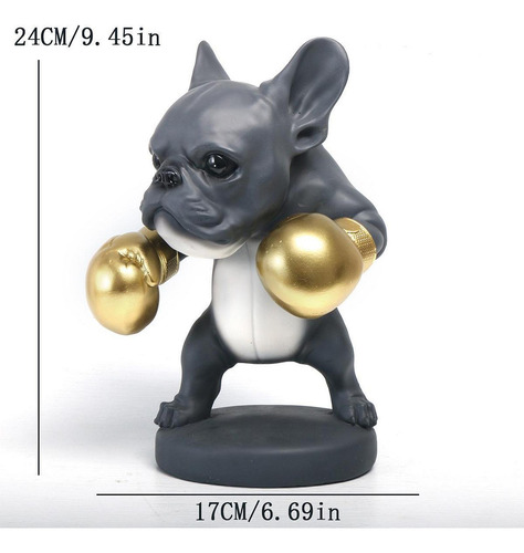Estatua De Perros De Fitness, Adorno De Resina, Boxeo
