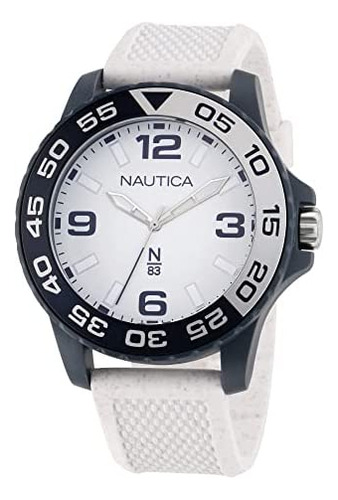 Nautica N83 Mens Napfws301 Finn World Reloj De Correa De Fib