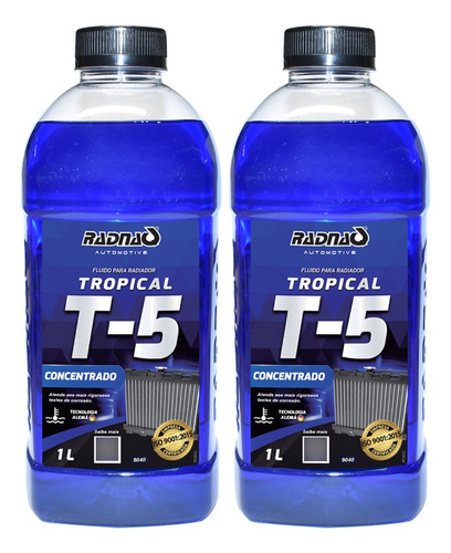 2 Aditivos Radiador Azul Radnaq T5 Concentrado Tropical 1lt
