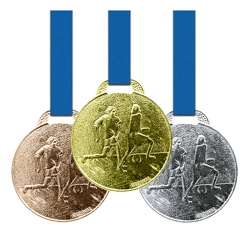 100 Medalhas Futebol Metal 35mm Ouro Prata Bronze