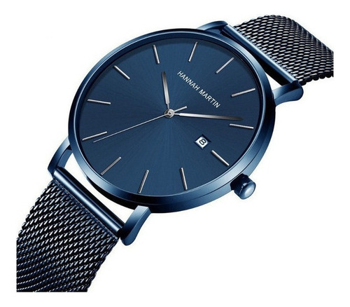 Reloj Con Correa De Malla Con Calendario Empresarial De Hann