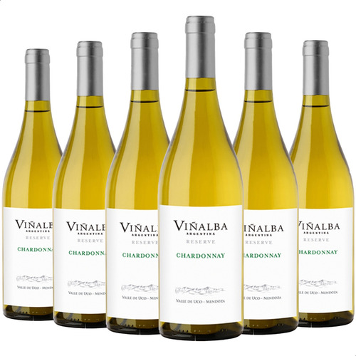 Vino Viñalba Chardonnay Reserva Blanco Pack X6 - 01almacen
