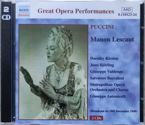 Cd Duplo Puccini Manon Lescaut Kirsten Bjorling & Valdengo