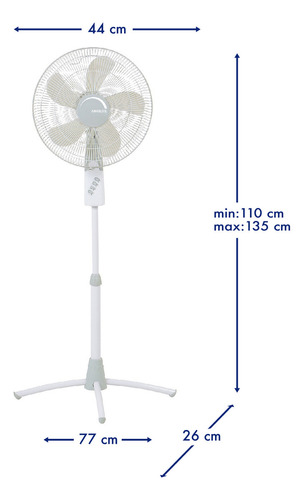 Ventilador De Pedestal 16 Airolite V16p6