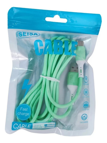 Cable Tipo C Conector Usb Carga Rápida Celular Cargador Pvc