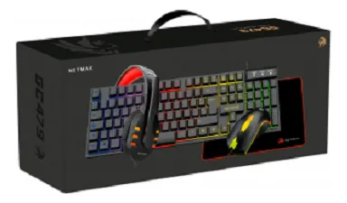 Kit Gamer 4 En 1 Teclado+mouse+auricular+pad 479 Netmak