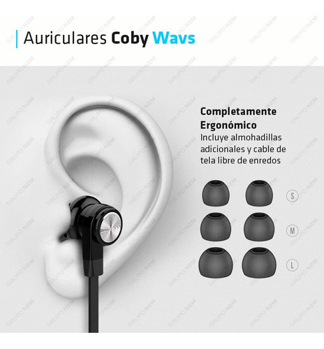 Imagen 4 de 10 de Auriculares Bluetooth Deportivos Recargables Usb Coby Wavs