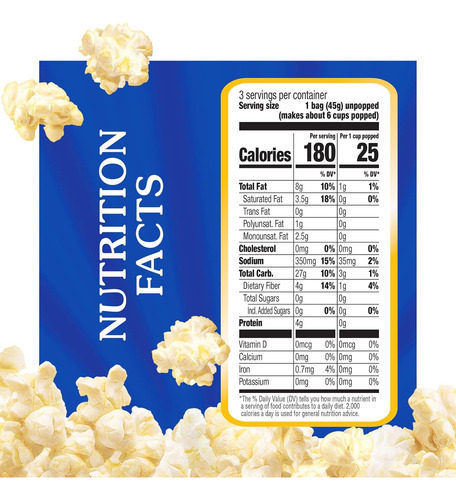 Palomitas De Maíz Para Microondas Con Mantequilla Act Ii,