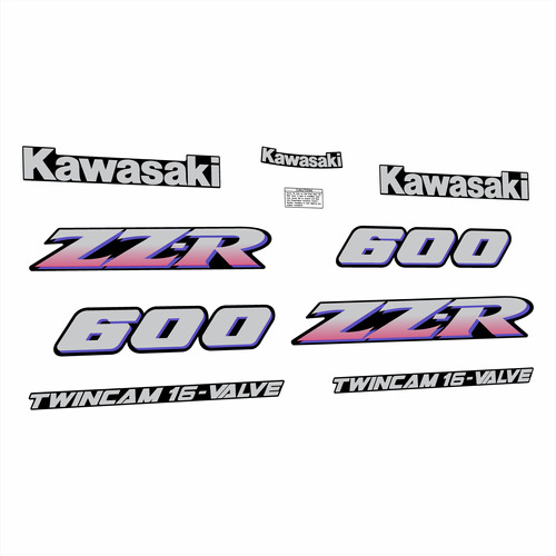 Calcos Kawasaki Zzr 600 Zx6 Metalizadas Varios Colores
