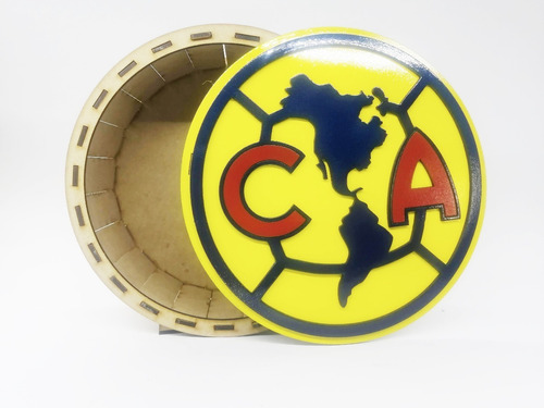 Caja Regalo Club América Madera Dia  Del Padre