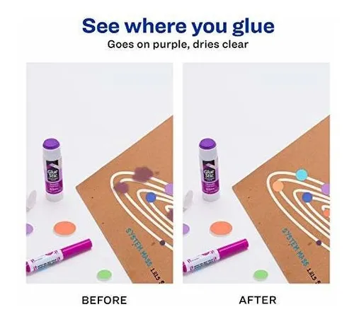 Avery Glue Stic Desaparición Del Color Púrpura, 1,27 Oz, Lav