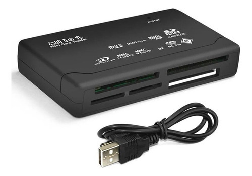 Lector De Tarjetas Memorias Externas Usb 2.0 6 En 1 Negro