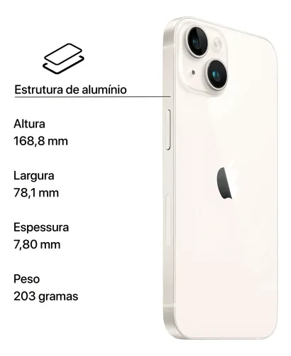 Iphone 14 Plus 128gb Branco Original 5g Menor Preço Envio Sp (Novo