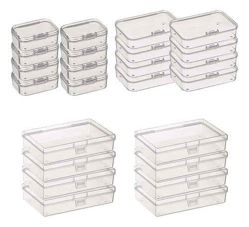 Recipientes Rectangulares De Plástico Con Tapa Bisagra Para
