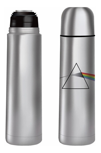 Termo Cilindro Bala The Dark Side Of The Moon Plata 500 Ml