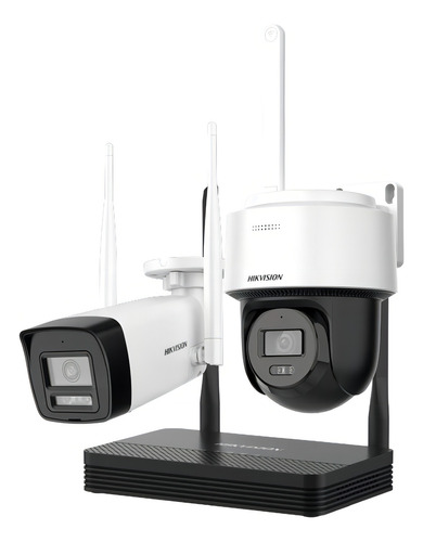 Hikvision Easy Link Wi-fi Kit Nvs + 2 Camaras 2mp Color Blanco