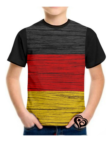 Camiseta Bandeira Da Alemanha Masculina Infantil Blusa