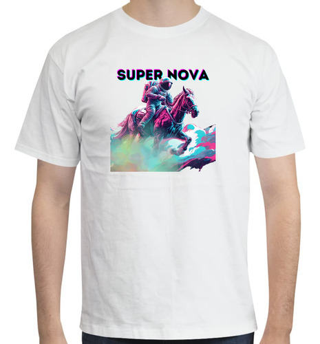 Playera Diseño Super Nova Style - Astronauta Caballo