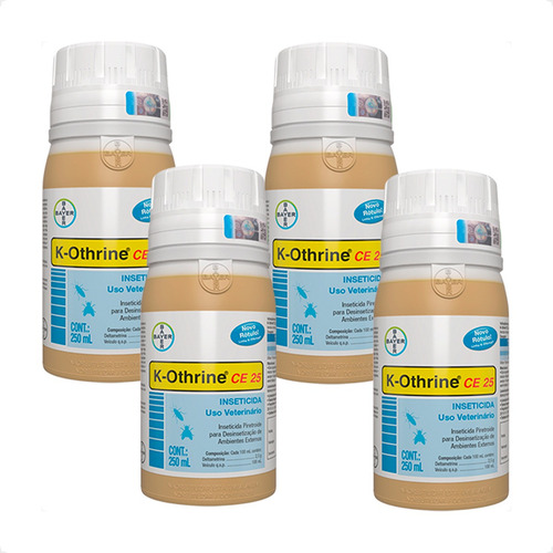4 K-othrine Ce 25 Bayer Contra Baratas E Insetos - 250 Ml