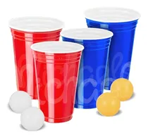 Comprar Vaso Americano 400ml X50 U Beer Pong + 6 Pelotas Ping Pong 